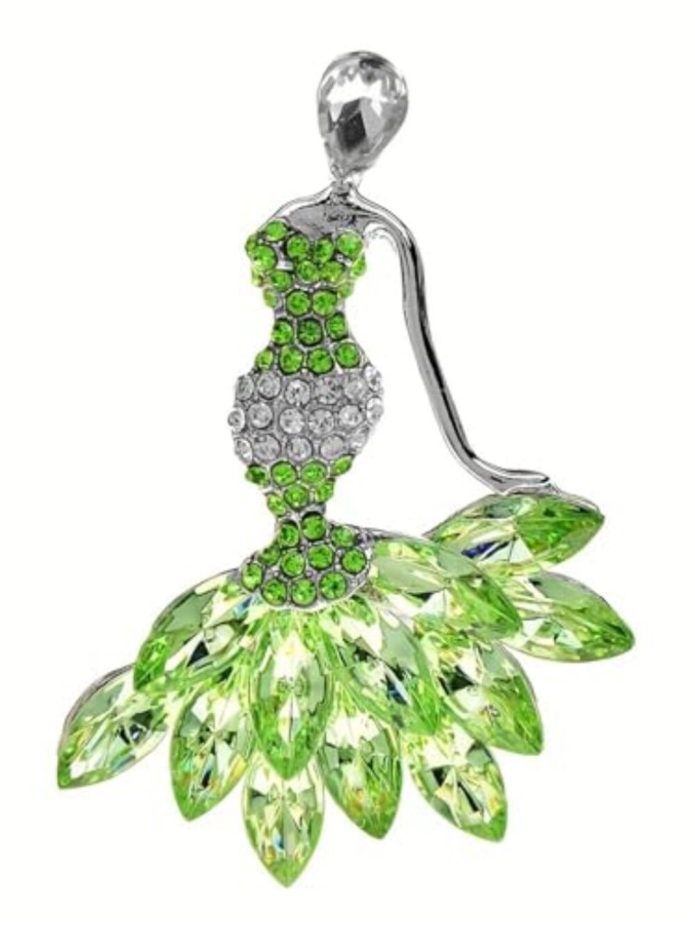 Rhinestone Lady Brooch Pin for Women Colorful Crystal Brooches Lapel Pins